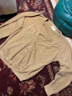 Vintage Beige Men’s Cardigan Sz XL